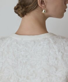 GRACE CONTINENTAL フラワー刺繍ニットカーディガン