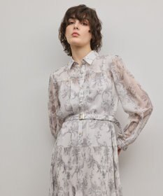 GRACE CONTINENTAL 【オンラインストア・梅田阪急店限定】フラワープリントプリーツワンピース