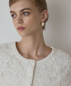 GRACE CONTINENTAL フラワー刺繍ニットカーディガン