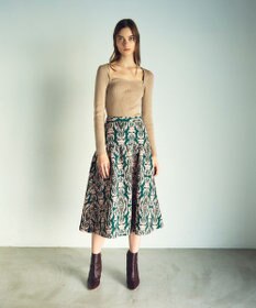 GRACE CONTINENTAL オーナメントジャガードスカート