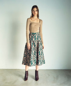 GRACE CONTINENTAL オーナメントジャガードスカート