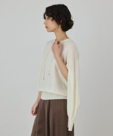 GRACE CONTINENTAL ウールスリットニットトップ