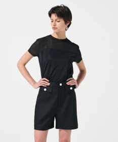 GRACE CONTINENTAL リネンタッチハーフパンツ