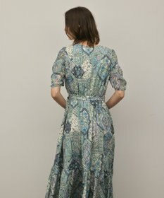 GRACE CONTINENTAL パッチワークプリントワンピース