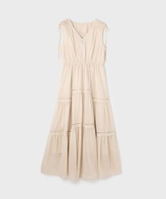 GRACE CONTINENTAL コットンシルクティアードワンピース