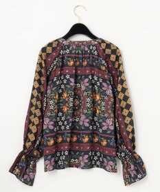 GRACE CONTINENTAL - 極美品 グレースコンチネンタル ストライプ フラワー柄 ギャザー トップス 36 GRACE CONTINENTAL - 極美品 グレースコンチネンタル ストライプ