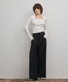 GRACE CONTINENTAL ダブルクロスワイドパンツ