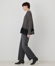 GRACE CONTINENTAL レースヘムテレコカットトップ