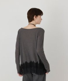 GRACE CONTINENTAL レースヘムテレコカットトップ