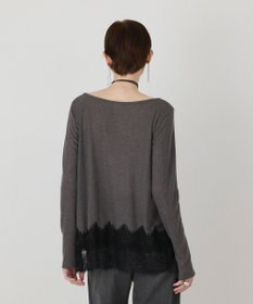 GRACE CONTINENTAL レースヘムテレコカットトップ