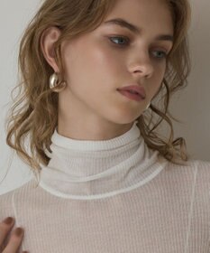 GRACE CONTINENTAL シアーリブニットトップ