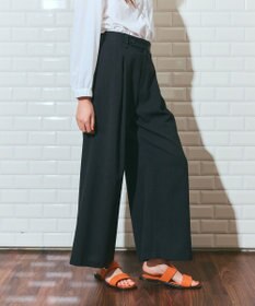 GRACE CONTINENTAL リネンタッチタックパンツ