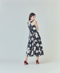 GRACE CONTINENTAL バイカラーボタニカルドレス