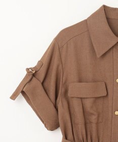 GRACE CONTINENTAL リネンタッチサファリドレス