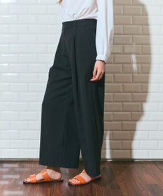 GRACE CONTINENTAL リネンタッチタックパンツ