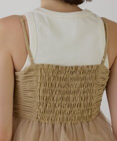 GRACE CONTINENTAL タフタチュールキャミ