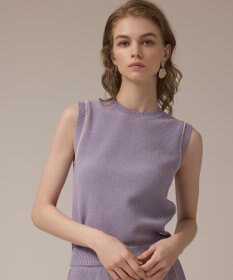 GRACE CONTINENTAL カノコニットトップ ラベンダー