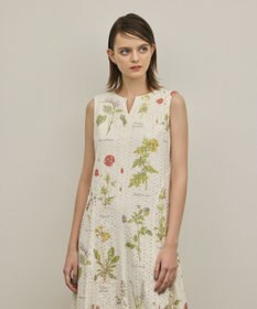 GRACE CONTINENTAL カットワークプリントワンピース