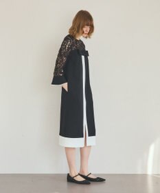 GRACE CONTINENTAL レースコンビバイカラーワンピース