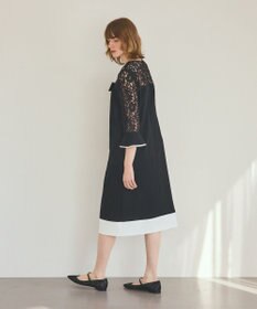 GRACE CONTINENTAL レースコンビバイカラーワンピース