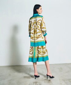 GRACE CONTINENTAL スカーフプリントシャツドレス