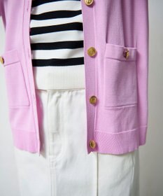 GRACE CONTINENTAL 配色ニットカーディガン