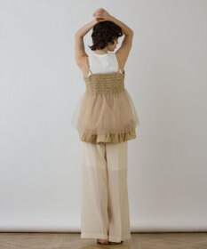 GRACE CONTINENTAL タフタチュールキャミ