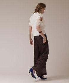 GRACE CONTINENTAL プリーツチュールカットトップ