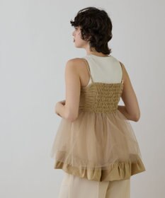 GRACE CONTINENTAL タフタチュールキャミ