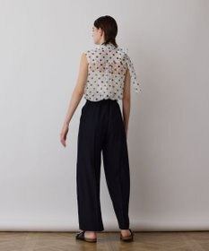 GRACE CONTINENTAL ドットオパールボウタイノースリーブ