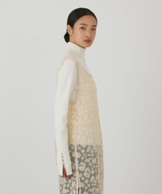 GRACE CONTINENTAL スパン刺繍メッシュワンピース