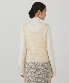 GRACE CONTINENTAL スパン刺繍メッシュワンピース