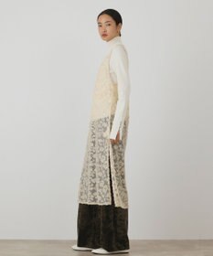 GRACE CONTINENTAL スパン刺繍メッシュワンピース