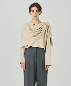 GRACE CONTINENTAL ケープショートニットトップ