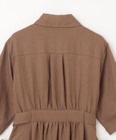 GRACE CONTINENTAL リネンタッチサファリドレス