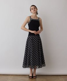新品　グレースコンチネンタル　25SS ドットオパールスカート　ホワイト　36 新品 グレースコンチネンタル 25SS ドットオパールスカート