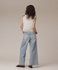 GRACE CONTINENTAL サークルレースノースリーブトップ