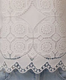 GRACE CONTINENTAL サークルレースノースリーブトップ