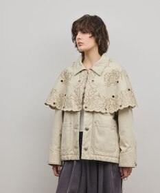 GRACE CONTINENTAL ケープ付カバーオールジャケット