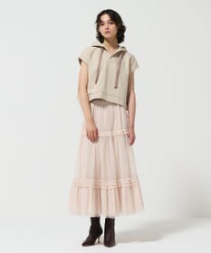 GRACE CONTINENTAL クロップトジャージトップ