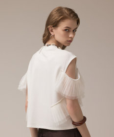 GRACE CONTINENTAL プリーツチュールカットトップ