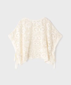 GRACE CONTINENTAL メッシュエンブロイダリーポンチョトップ