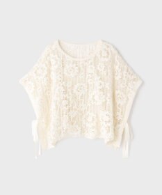 GRACE CONTINENTAL メッシュエンブロイダリーポンチョトップ