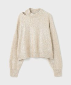 GRACE CONTINENTAL ラメフェザーニットトップ