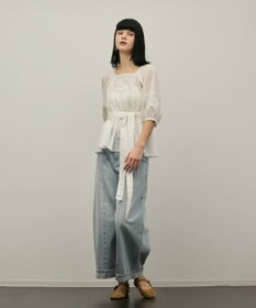 GRACE CONTINENTAL レースコンビピンタックブラウス