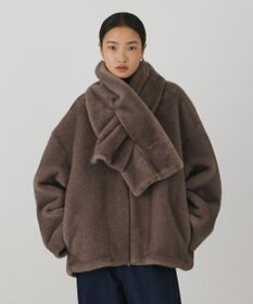 GRACE CONTINENTAL フェイクミンクストール付ジャケット