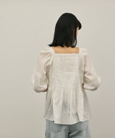 GRACE CONTINENTAL レースコンビピンタックブラウス