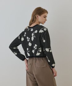 GRACE CONTINENTAL フクレジャガードニットカーディガン