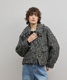 GRACE CONTINENTAL パディングツイードジャケット