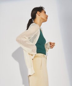 GRACE CONTINENTAL - グレース✾カットワークカーディガン　トゥモローランド　イエナ　ブージュルード メッシュルーズニットカーディガン / GRACE CONTINENTAL | GRACE